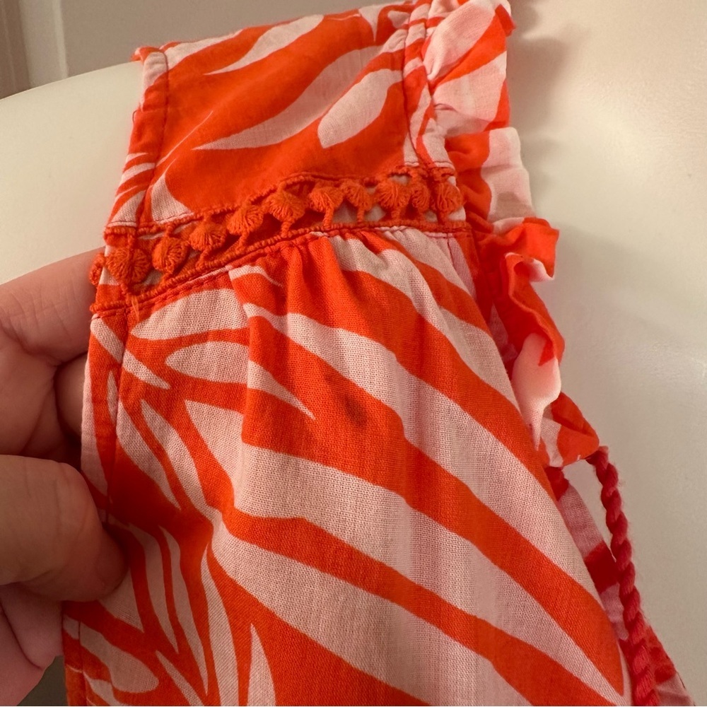 crown & ivy Orange and White Tropical Print Mini Dress - Picture 7 of 10